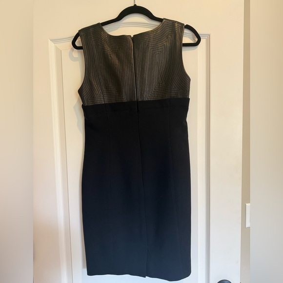 Amanda Wakeley black dress with leather at the top size US 10 - Picture 2 of 2